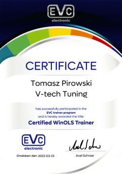 Certyfikat EVC